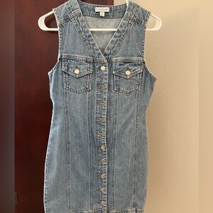 Denim Button-Down Dress